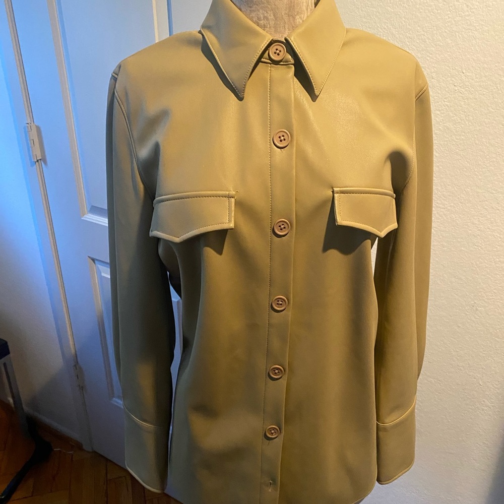 BB Dakota Faux Leather oversized shirt BNWT